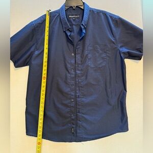 Michael Kors Dark Blue Casual Button Down Shirt
